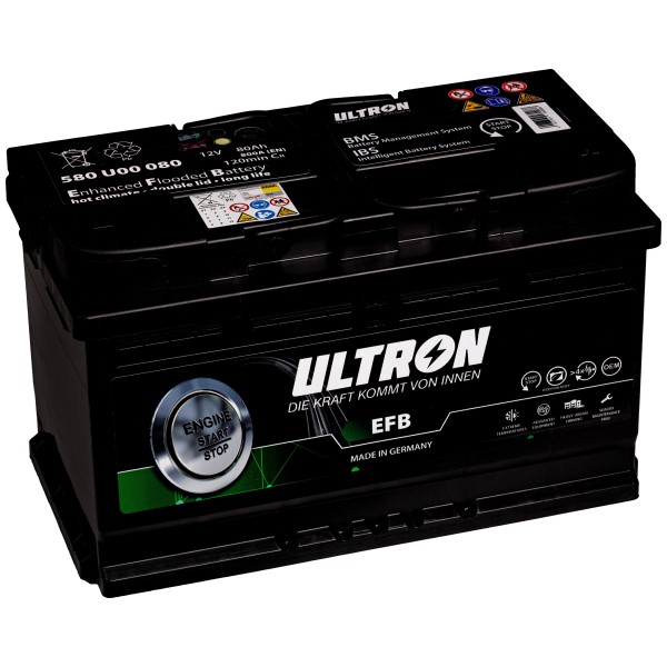 Baterie Auto Ultron EFB 80Ah