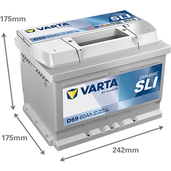 Baterie Auto Varta Blue Dynamic 60Ah D59